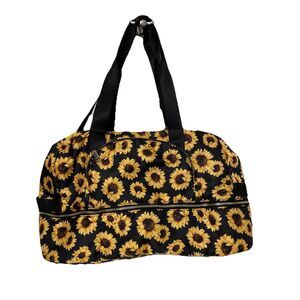 No Boundaries Sunflower Dome Weekender Bag Travel Duffel Shoe Compartment